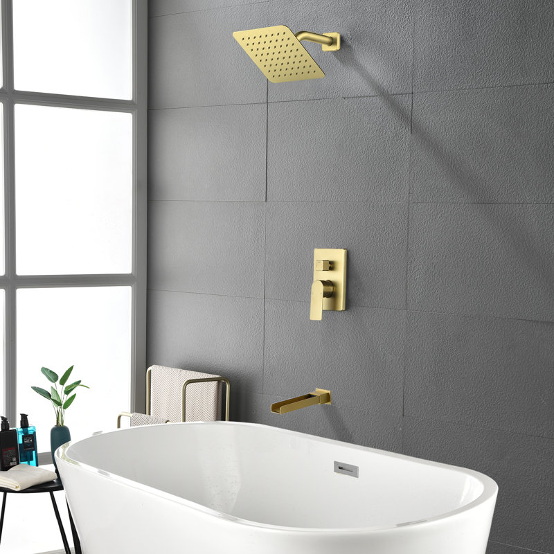 Bath And Shower Faucet Trim, Or brossé