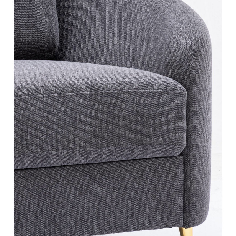 Chaise en lin gris yuina