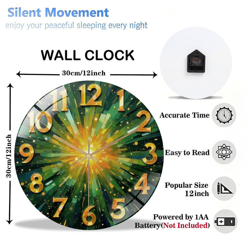 Horloge murale 12 po