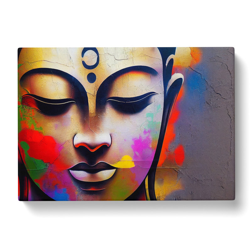 Paint Drip Buddha Vol.2 - Wrapped Canvas, 50cm H x 76cm W x 3cm D
