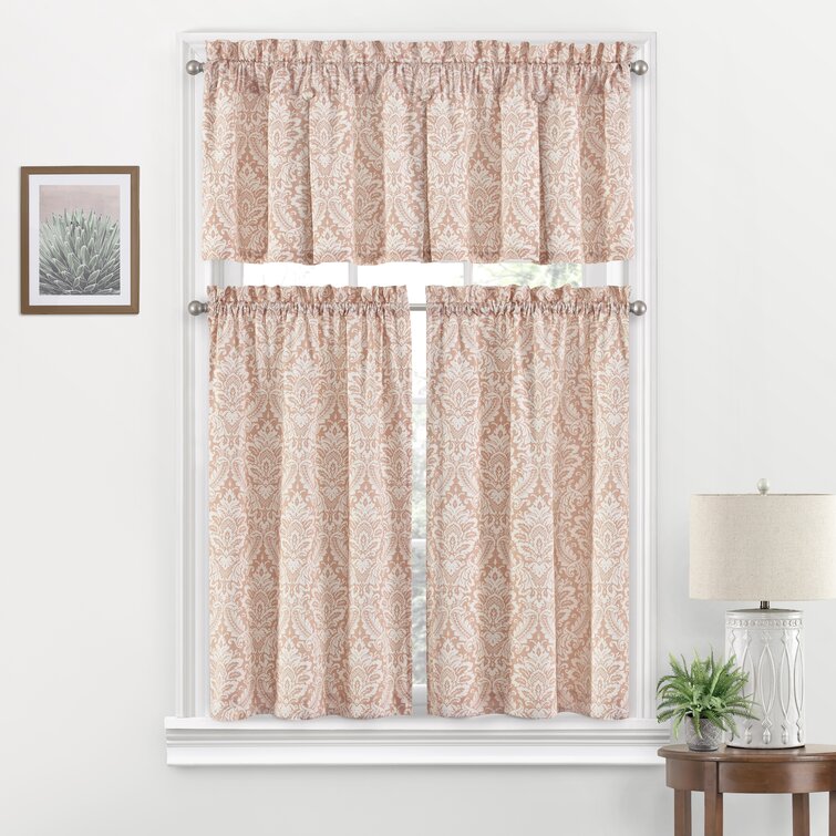 Farmhouse Living Buffalo Check Kitchen Tier Window Curtain Set of 2 - 30 x  36 - Gray/White - Elrene Home Fashions