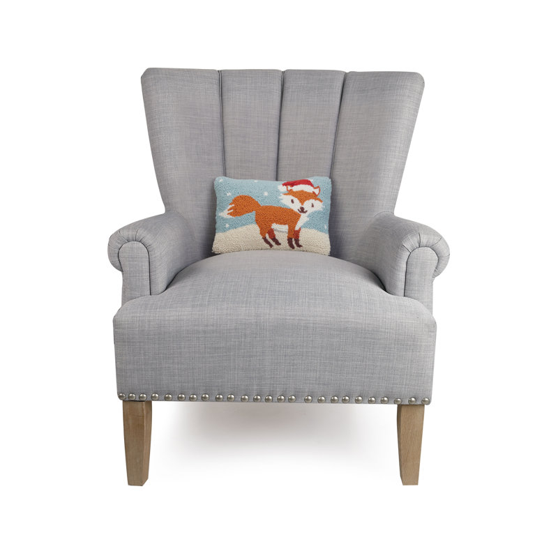 Holiday Fox Petite Size Wool Hook Pillow