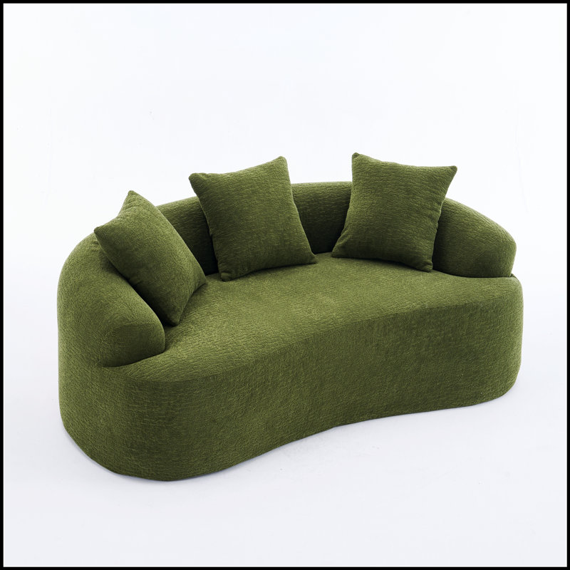 Canapé 3 places à accoudoirs carrés amovibles de 82,5 po de largeur, confortable et durable pour tout espace de vie