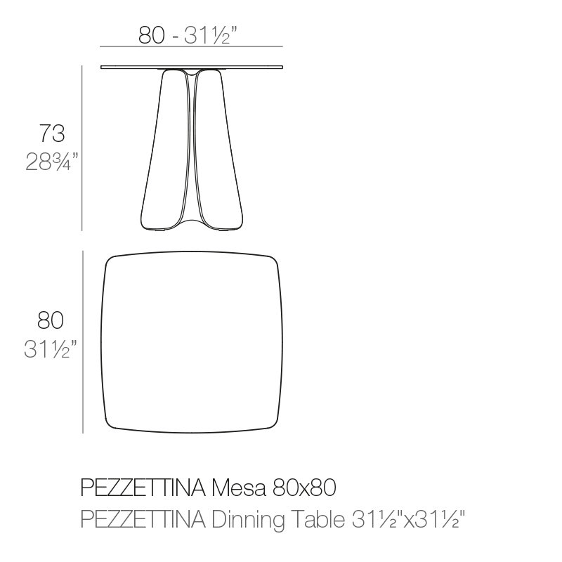 Table d'appoint en plastique Pezzettina, L 31,5 po x L 31,5 po x H 28,75 po, Blanc