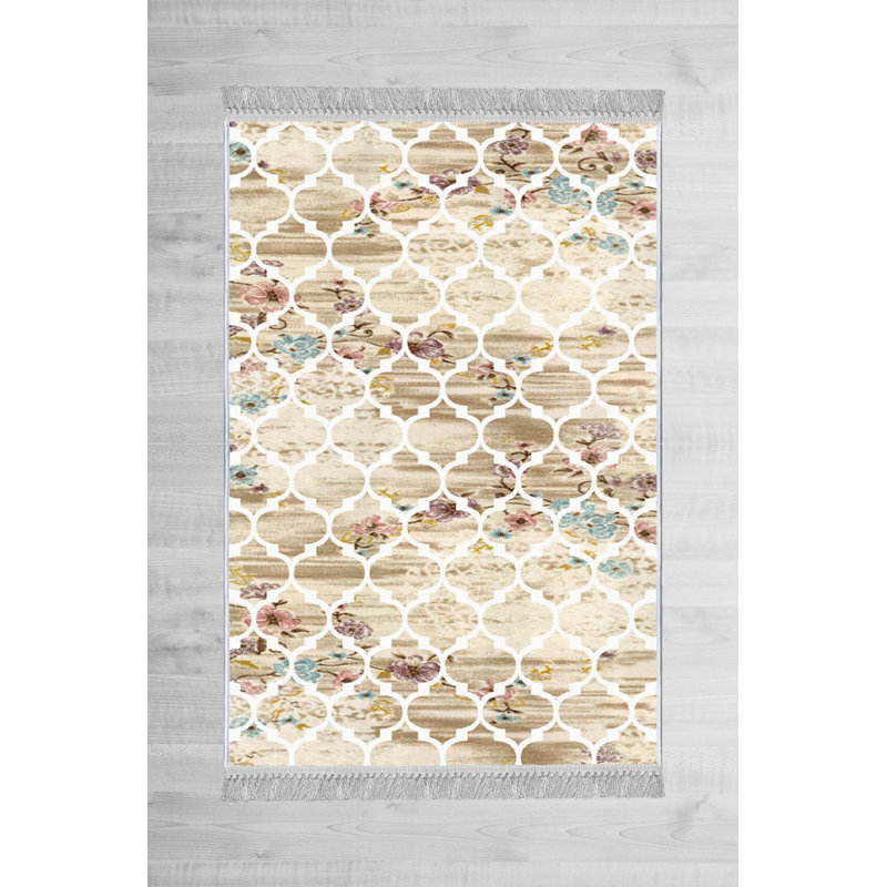 Luxurious Velvet Area Rug, 5.2 x 7.5 ft | 100% Velvet Fabric, 100% Cotton Sole, 0.4 in Pile Height | Antibacterial, Non-Slip, Machine Washable | Elegant 3D Digital Print, Perfect for Living Room & Bedroom Décor
