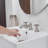Widespread 2-Handle Bathroom Faucet With Drain Assembly In Brushed Nicke