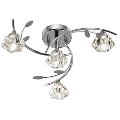 Alan Glass Semi Flush Mount