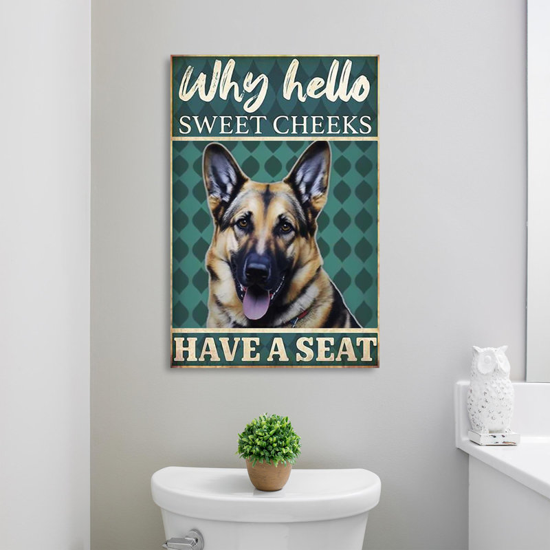 «German Shepherd Have A Siège 2», reproduction d'art rectangulaire sur toile tendue, H 20 po x l 16 po x P 1,25 po