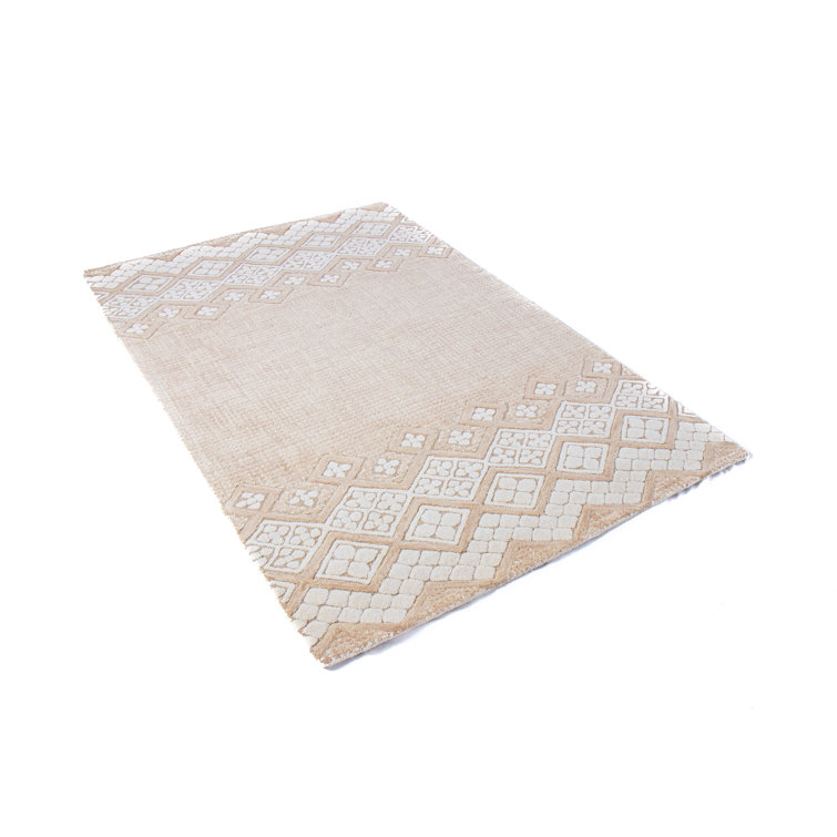 Ismael Geometric Hand Tufted Wool Gray Area Rug