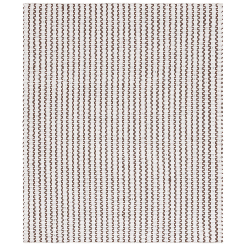 Hand-Woven Chevron Cotton Rug, Rectangle 9' x 12'