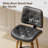 Swivel Bar Stools, 26" Kitchen Counter Height Stools with Back Wooden Legs and Footrest, Black Leather Barstools for Kitchen Island-949073735-951640199