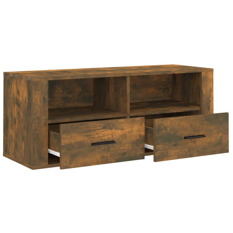 Katonia TV Stand for TVs up to 43", Smoked Oak