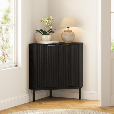 Armoire de coin moderne cannelée