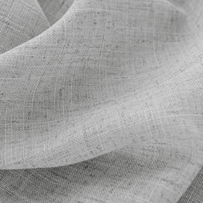 Toyoko Linen Blend Semi-Sheer Back Tab Curtains, 52" W x 96" L, Gray
