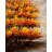 Dotted Tree - Orange Contemporary Framed Matted Print Decor