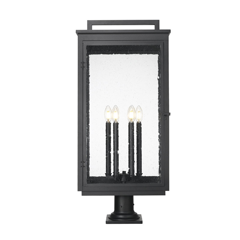 Stephan Sand Black 6 Light Outdoor Pier Mounted Fixture