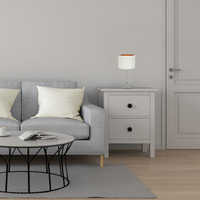 Contemporary Cotton Lamp/Light Shade with Shiny Paper Inner