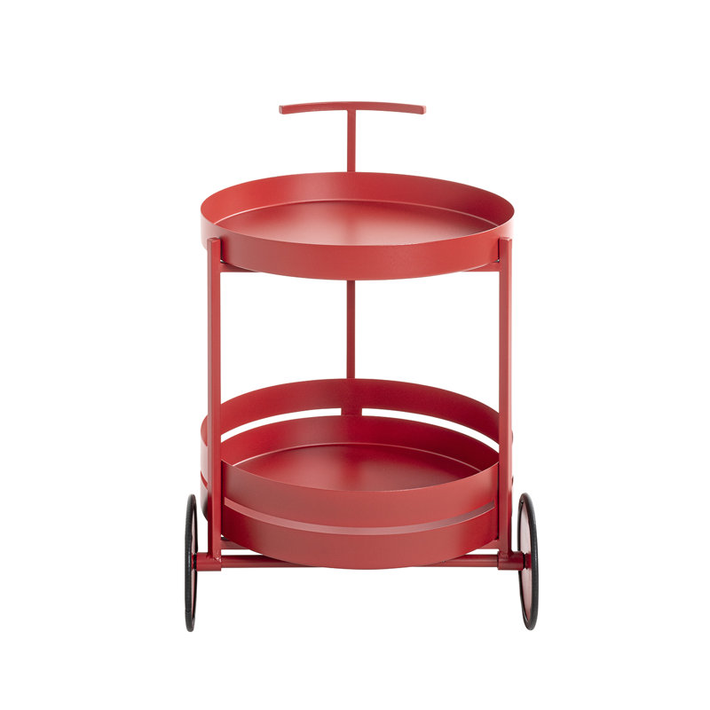 Kees Steel Tubing Bar Cart, Coral