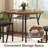 5-Piece Round Dining Table Set for 4 People Vintage Oak-296531402-296531405