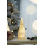 Glass Cone Tree With Light - Set of 3 - 3.5" x 3.5" x 8.3" - Cream
