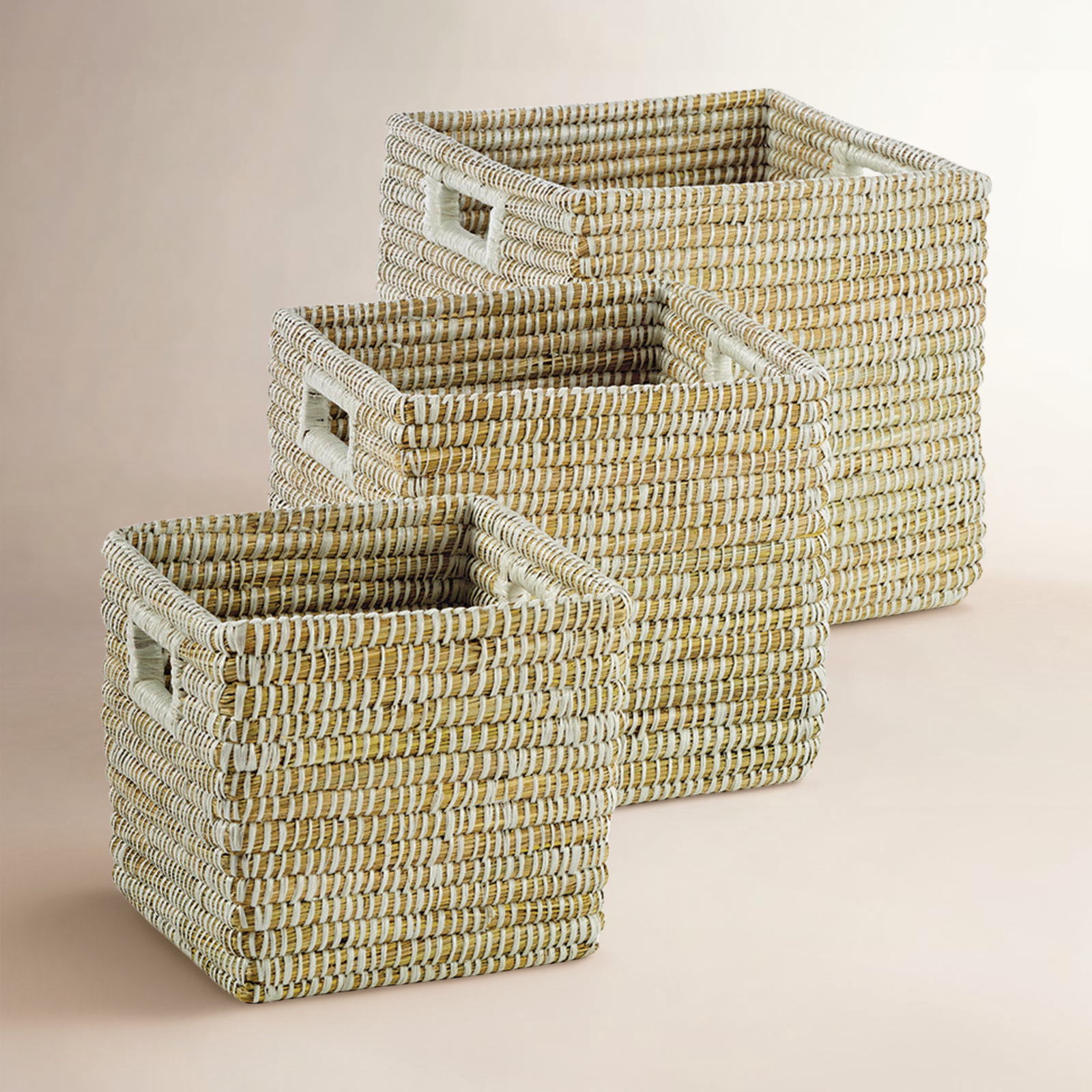 Vira Handmade Seagrass Storage Bin Set