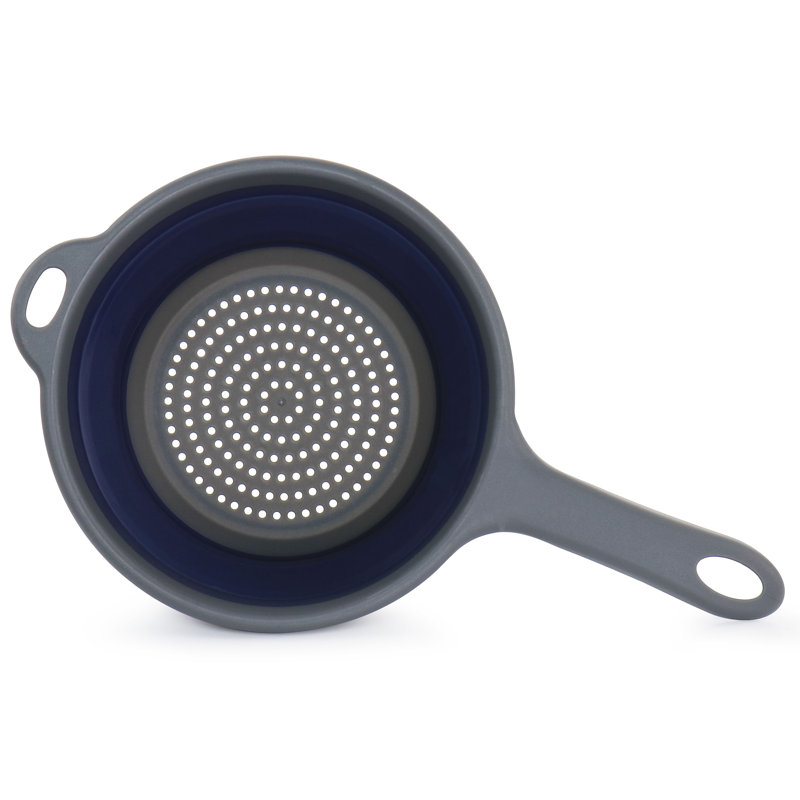 Oster Bluemarine Collapsible Polypropylene Colander With Handle In Navy