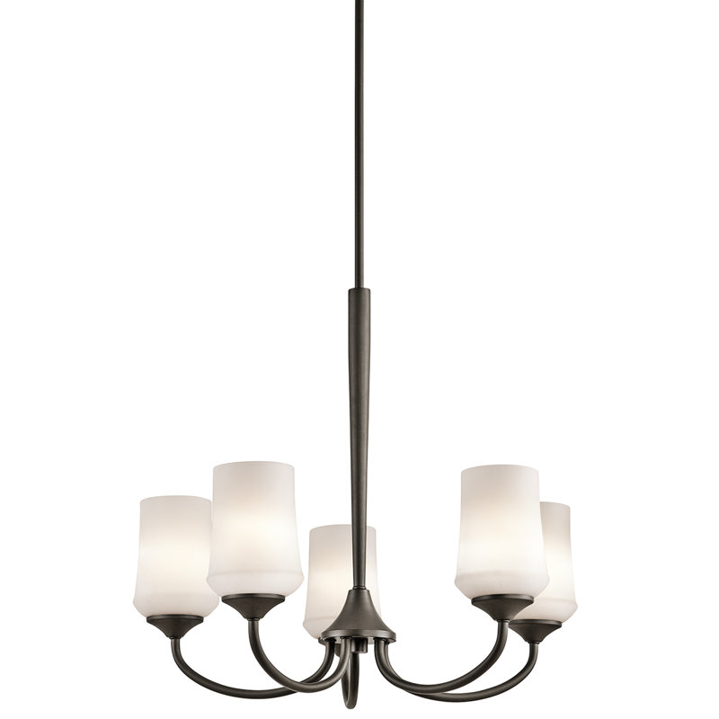 Lustre classique à 5 lumières Bergstrom, Bronze vieilli