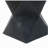 14.25" Black Prismatic Symmetry Concrete Side Table with Smooth Wood Grain Texture and Modern Prismatic Shape – Weather-Resistant Accent for Patio, Garden, or Balcony-264612194