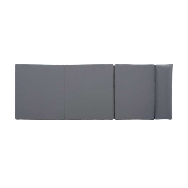 Coussin de chaise longue d'extérieur pliable avec appui-tête Mara, Gris