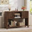 Ensemble table basse et console à motif ondulé