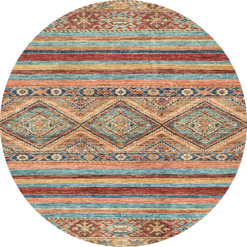 Tapis abstrait moderne 2443, Rond 7 pi