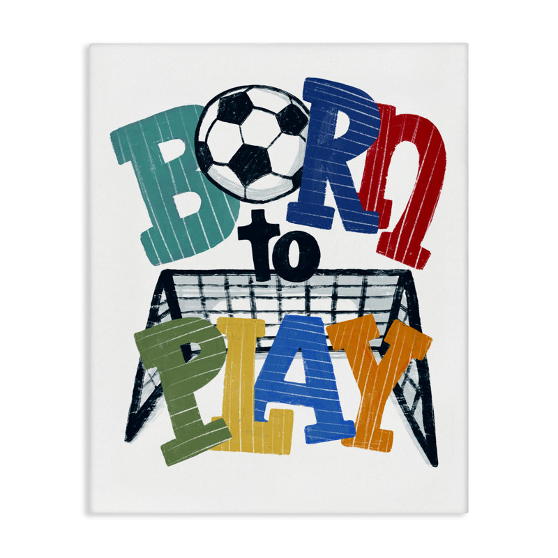 «Born To Play Soccer Canvas», conception de Connie Summers, H 30 po x l 24 po
