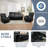 Altizer  3-piece Faux Leather Rediner Sofa Set,modern Manual Redining Leather Sofa Set,living Room Recliner Set-Black-449415633