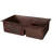33" Hammered Copper 60/40 Double Basin Kitchen Sink with Short 5" Divider