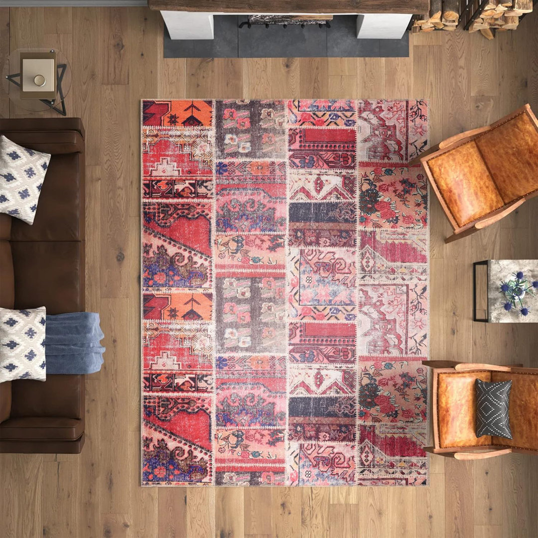 Traditional Area Rug Modern Non Slip Mat Large Entryway Rugs Washable Carpet Pad For Bedroom - 1306