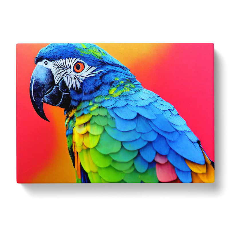 Painted Parrot Vol.1 - Wrapped Canvas, 40cm H x 60cm W x 3cm D