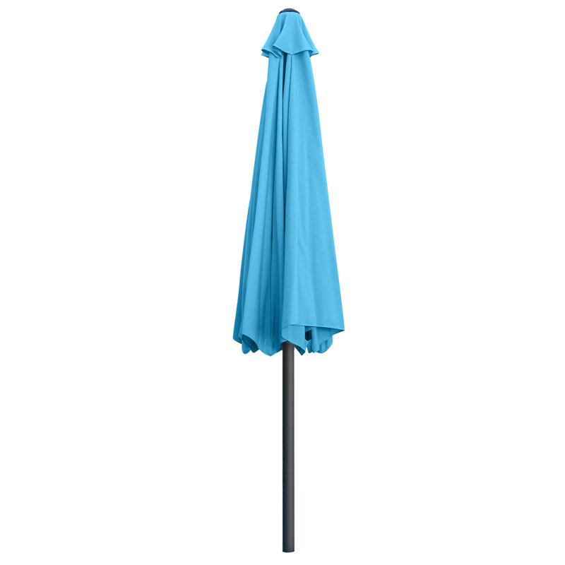Parasol de marché Miqdad, Turquoise, H 108 po x l 106,3 po x P 106 po
