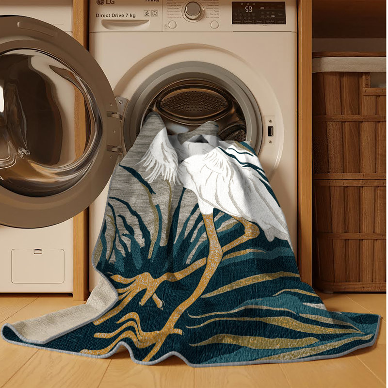  Tapis lavable en aigrette, Carré 8 pi