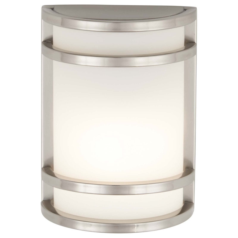 Luminaire d'extérieur à cloison Murrin, Acier inoxydable, H 9,5 po x l 6,75 po x P 4,38 po