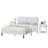 3 Piece Bedroom Set, Upholstered Platform Bed Frame with Adjustable Headboard + 2 Nightstands Set, Linen Fabric Bed with Wooden Slat Support, No Box Spring Needed, Modern Bedroom Furniture Set-124127175-124127173