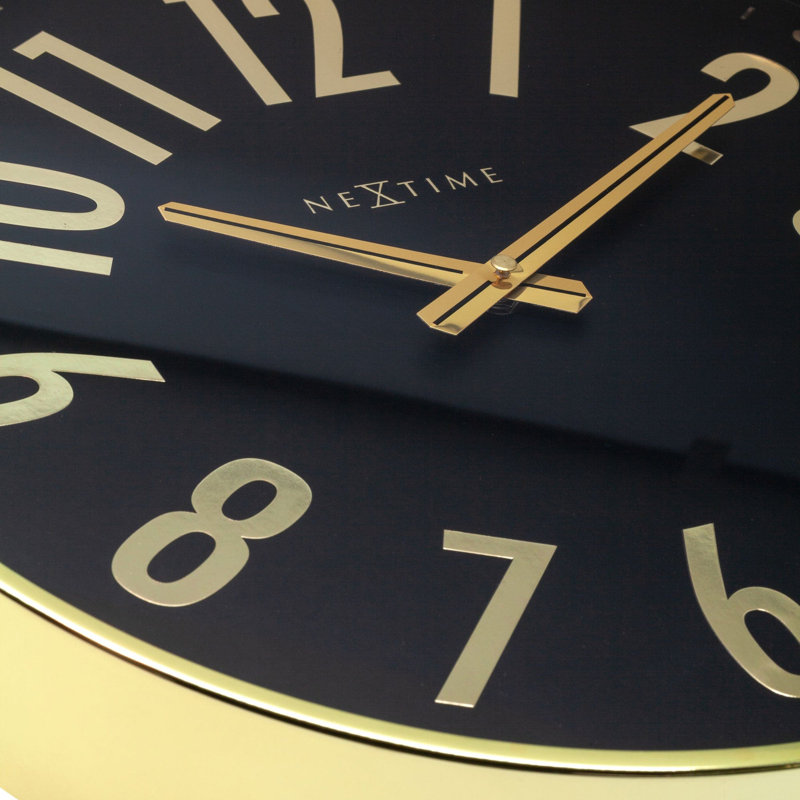 Horloge murale 16 pouces Alchemy, Noir / or