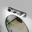 Lampe de salle de bain DEL 21 po, tête ronde en acrylique blanc avec base noire, applique murale pour salle de bain-1981040460-1981040451