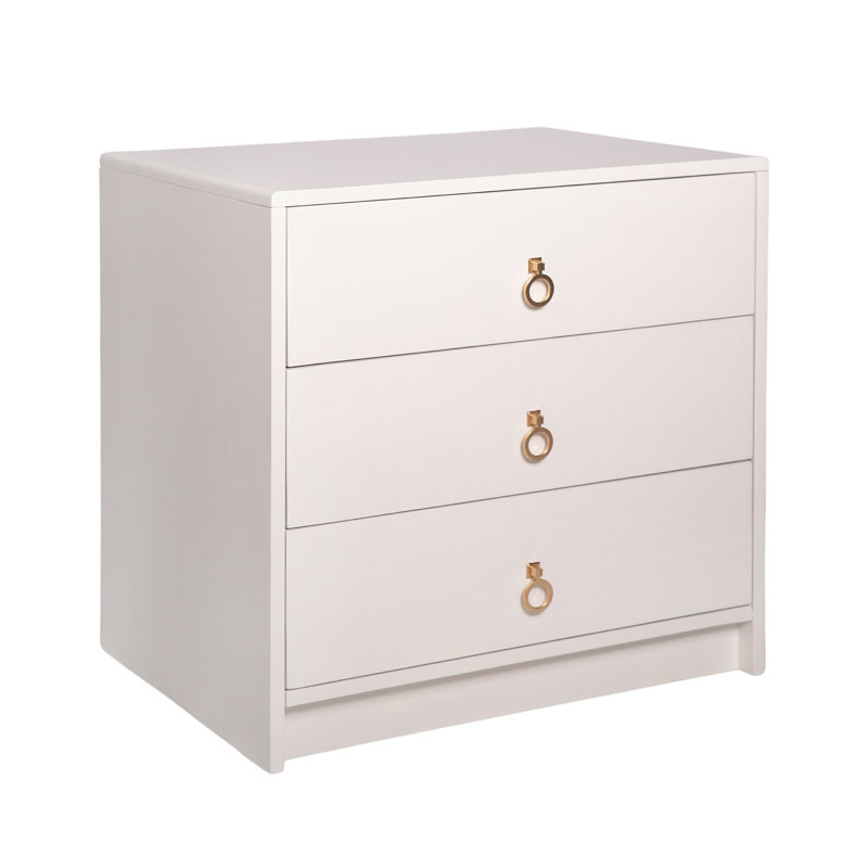Brook 3 - Drawer Solid Wood Nightstand