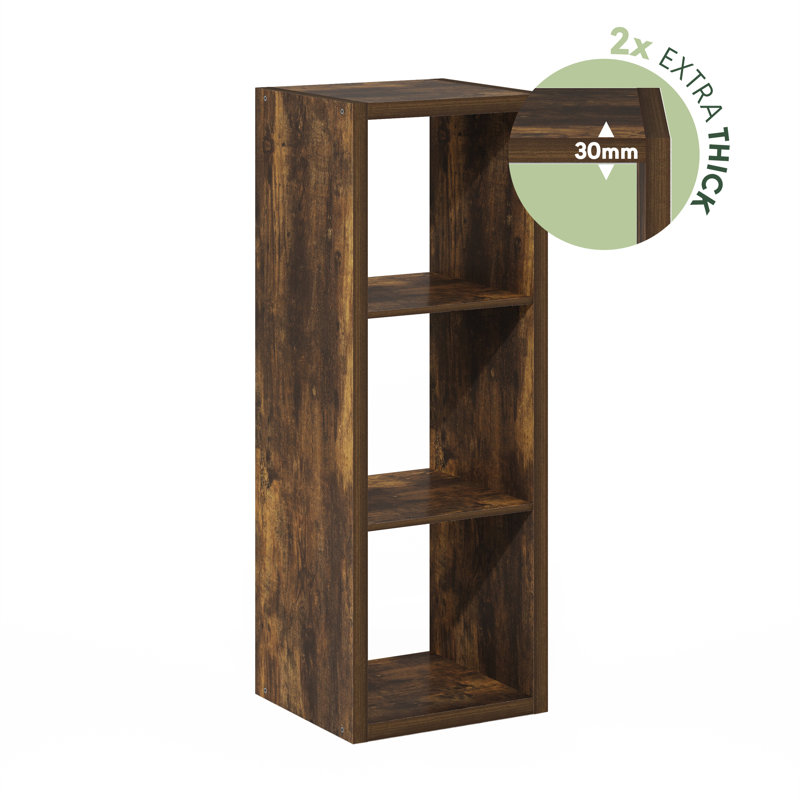 Ebern Designs Darrington Open Back Decorative Verticle Cube Storage Organizer, (3 Shelves) 43.98"H x 15.87"W x 14.57"D