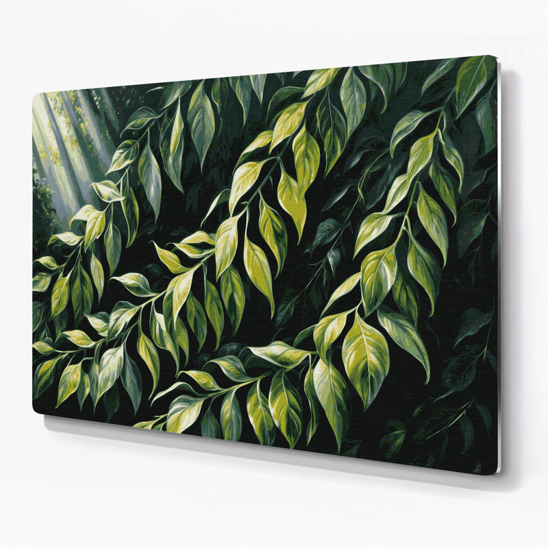 Art mural en métal Botanical Philodendron, H 20 po x l 30 po
