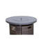 Table de foyer d'extérieur au propane en aluminium H 25 po x l 32 po