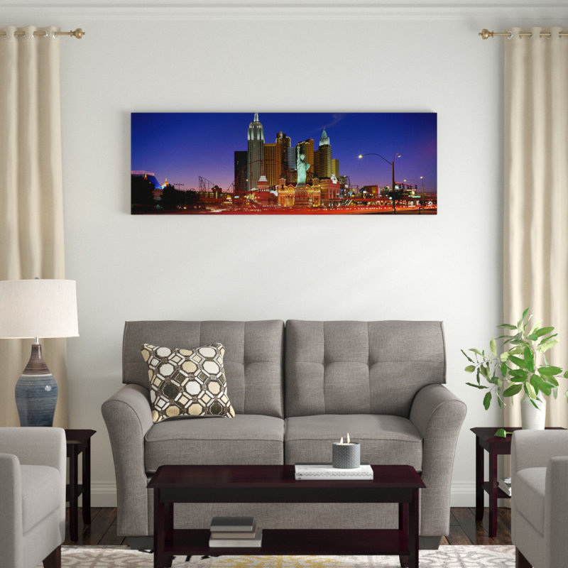 «Las Vegas Nevada», reproduction de photo sur toile, H 20 po x l 60 po x P 1,5 po, Toile avec cadre noir