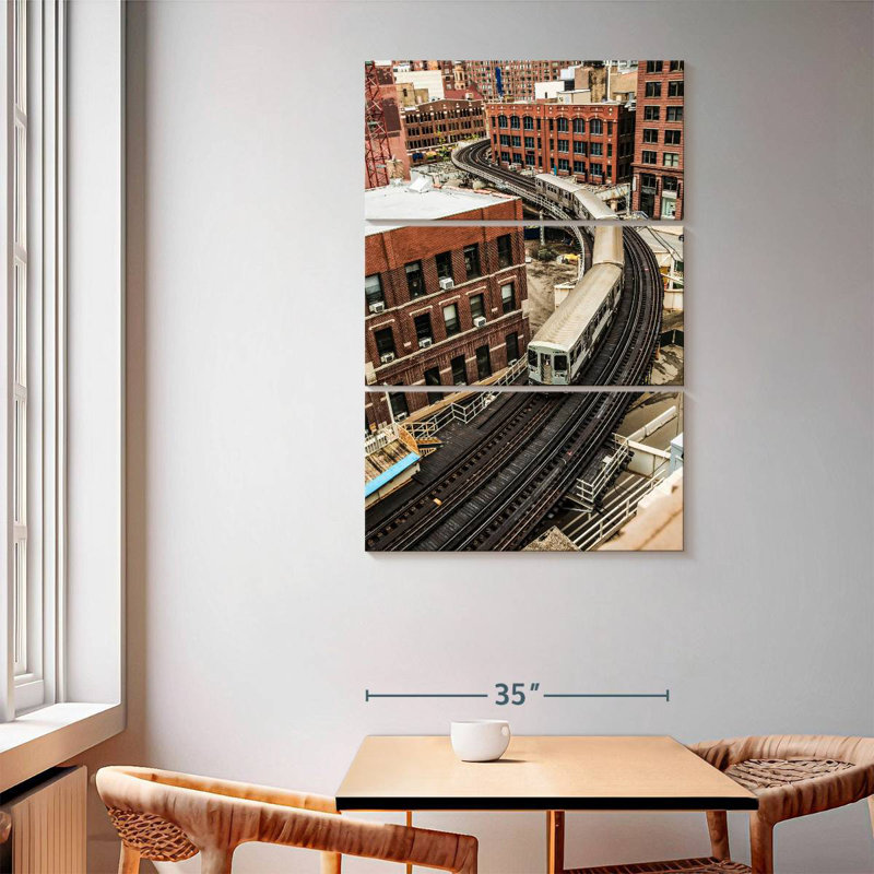 Sireci Chicago Train, 65" H x 42" W