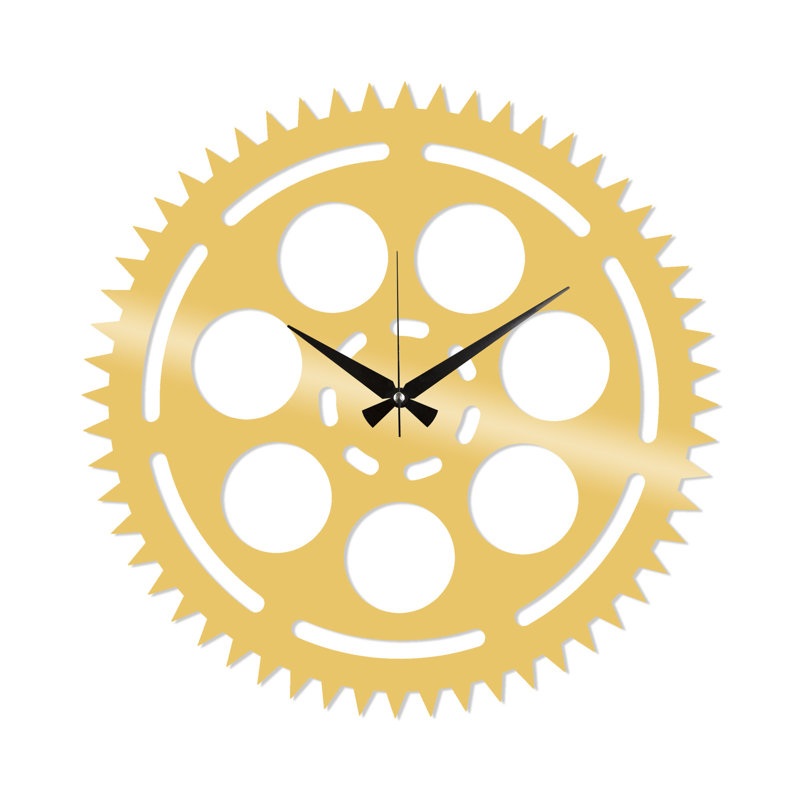 Metal Wall Clock, Gold/Black
