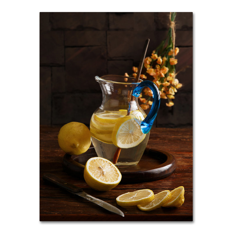 Art mural sur toile tendue - "Life and Lemons" de Luiz Laercio pour décoration de salon, de chambre à coucher ou de bureau - 18 x 24